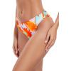 Ocean Blues Women’s Cheeky High Leg Bikini Bottom Mid Rise Swim Bottom(Orange Coconut Tree)