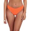 Ocean Blues Women’s Cheeky High Leg Bikini Bottom Mid Rise Swim Bottom(Orange-red)
