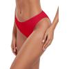 Ocean Blues Women’s Cheeky High Leg Bikini Bottom Mid Rise Swim Bottom(Red)