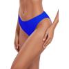 Ocean Blues Women’s Cheeky High Leg Bikini Bottom Mid Rise Swim Bottom(Royal Blue)