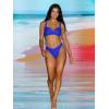 Ocean Blues Women’s Cheeky High Leg Bikini Bottom Mid Rise Swim Bottom(Royal Blue)