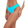 Ocean Blues Women’s Cheeky High Leg Bikini Bottom Mid Rise Swim Bottom(Sky Blue)