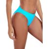 Ocean Blues Women’s Cheeky High Leg Bikini Bottom Mid Rise Swim Bottom(Sky Blue)