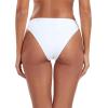 Ocean Blues Women’s Cheeky High Leg Bikini Bottom Mid Rise Swim Bottom(White)