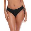 Ocean Blues Women’s Full Coverage Swim Bottom Tie Sides Bikini Bottom(A-black)