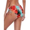 Ocean Blues Women’s Full Coverage Swim Bottom Tie Sides Bikini Bottom(Blue Floral)