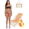 Ocean Blues Women’s Full Coverage Swim Bottom Tie Sides Bikini Bottom(Blue Floral)