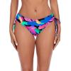Ocean Blues Women’s Full Coverage Swim Bottom Tie Sides Bikini Bottom(Colorful Leaves)