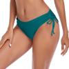 Ocean Blues Women’s Full Coverage Swim Bottom Tie Sides Bikini Bottom(Dark Green)