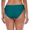 Ocean Blues Women’s Full Coverage Swim Bottom Tie Sides Bikini Bottom(Dark Green)