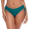 Ocean Blues Women’s Full Coverage Swim Bottom Tie Sides Bikini Bottom(Dark Green)