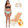 Ocean Blues Women’s Full Coverage Swim Bottom Tie Sides Bikini Bottom(Eggshell Blue)