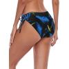 Ocean Blues Women’s Full Coverage Swim Bottom Tie Sides Bikini Bottom(Feather Print)