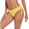 Ocean Blues Women’s Full Coverage Swim Bottom Tie Sides Bikini Bottom(Lemon Yellow)