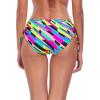Ocean Blues Women’s Full Coverage Swim Bottom Tie Sides Bikini Bottom(Neon Striped)