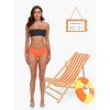 Ocean Blues Women’s Full Coverage Swim Bottom Tie Sides Bikini Bottom(Orange-red)