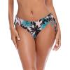 Ocean Blues Women’s Full Coverage Swim Bottom Tie Sides Bikini Bottom(Pink Leaves)