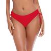 Ocean Blues Women’s Full Coverage Swim Bottom Tie Sides Bikini Bottom(Red.)