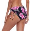 Ocean Blues Women’s Full Coverage Swim Bottom Tie Sides Bikini Bottom(Rose Redbud)