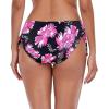 Ocean Blues Women’s Full Coverage Swim Bottom Tie Sides Bikini Bottom(Rose Redbud)