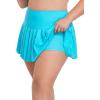 Ocean Blues Women’s Full Coverage Swim Skirt High-Waisted Swimsuit Bottom with Built-in Briefs(Sky Blue)