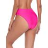 Ocean Blues Women’s High Leg Swimsuit High Waisted Bikini Bottom(Hot Pink)