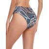 Ocean Blues Women’s High Leg Swimsuit High Waisted Bikini Bottom(Paisley Floral)