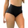 Ocean Blues Women’s High Waisted Bikini Bottom Full Coverage Swimsuit(Black)