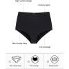 Ocean Blues Women’s High Waisted Bikini Bottom Full Coverage Swimsuit(Black)