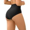 Ocean Blues Women’s High Waisted Bikini Bottom Full Coverage Swimsuit(Black)