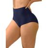 Ocean Blues Women’s High Waisted Bikini Bottom Full Coverage Swimsuit(Navy Blue)