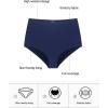 Ocean Blues Women’s High Waisted Bikini Bottom Full Coverage Swimsuit(Navy Blue)