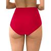 Ocean Blues Women’s High Waisted Bikini Bottom Full Coverage Swimsuit(Red)