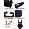 Ocean Blues Women’s High Waisted Bikini Set Two Piece Bathing Suits(Navy Blue)