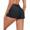 Ocean Blues Women’s High Waisted Board Shorts Mesh-Trim Tankini Boyshorts(Black)