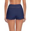 Ocean Blues Women’s High Waisted Board Shorts Mesh-Trim Tankini Boyshorts(Navy Blue)