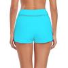 Ocean Blues Women’s High Waisted Board Shorts Mesh-Trim Tankini Boyshorts(Skyblue)