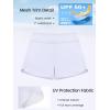 Ocean Blues Women’s High Waisted Board Shorts Mesh-Trim Tankini Boyshorts(White)