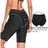 Ocean Blues Women’s High Waisted Board Shorts Tummy Control Swim Shorts UPF 50+ Beach Shorts(Black)