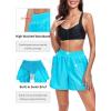 Ocean Blues Women’s High Waisted Board Shorts UPF 50+ Swim Shorts Quick Dry Trunks with Liner(Sky Blue)