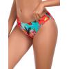 Ocean Blues Women’s Low Waisted Bikini Bottom Full Coverage Swim Bottom(Blue Floral)