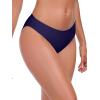 Ocean Blues Women’s Low Waisted Bikini Bottom Full Coverage Swim Bottom(Navy Blue)