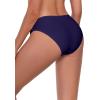 Ocean Blues Women’s Low Waisted Bikini Bottom Full Coverage Swim Bottom(Navy Blue)