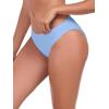 Ocean Blues Women’s Low Waisted Bikini Bottom Full Coverage Swim Bottom(Sea Blue)