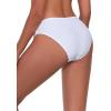 Ocean Blues Women’s Low Waisted Bikini Bottom Full Coverage Swim Bottom(White)