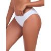 Ocean Blues Women’s Low Waisted Bikini Bottom Full Coverage Swim Bottom(White)