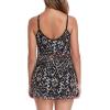 Ocean Blues Women’s Mesh Camisole Tankini Swimsuits Tummy Control Two Piece Bathing Suits Swim Tank Top with Boyshorts(Leopard and Black)