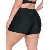 Ocean Blues Women’s Plus Size 3″ High Waisted Board Shorts Tummy Control Swim Bottom Boyleg Tankini Bottom(Black)