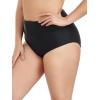 Ocean Blues Women’s Plus Size High Waisted Bikini Bottom Full Coverage Swim Bottom(Black)