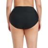 Ocean Blues Women’s Plus Size High Waisted Bikini Bottom Full Coverage Swim Bottom(Black)